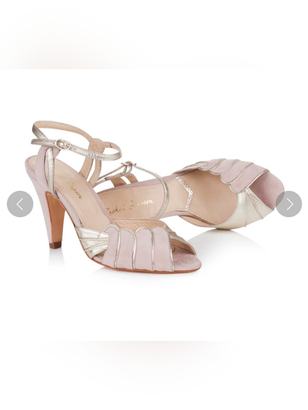 Rachel Simpson BHLDN Aurelia Powder Pink Caramia Heels Size 40